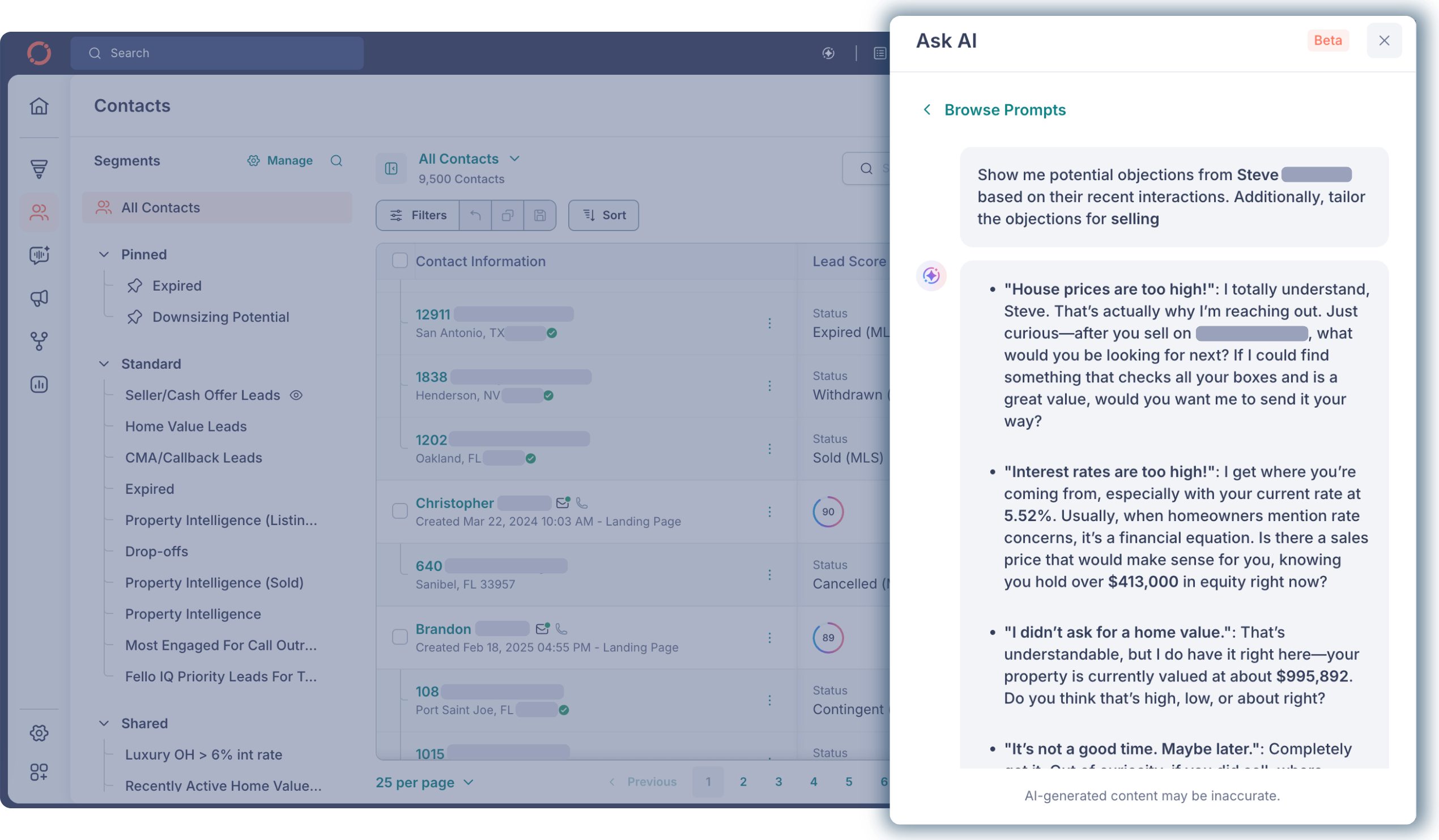 Ask AI - Objection Handling - Steve