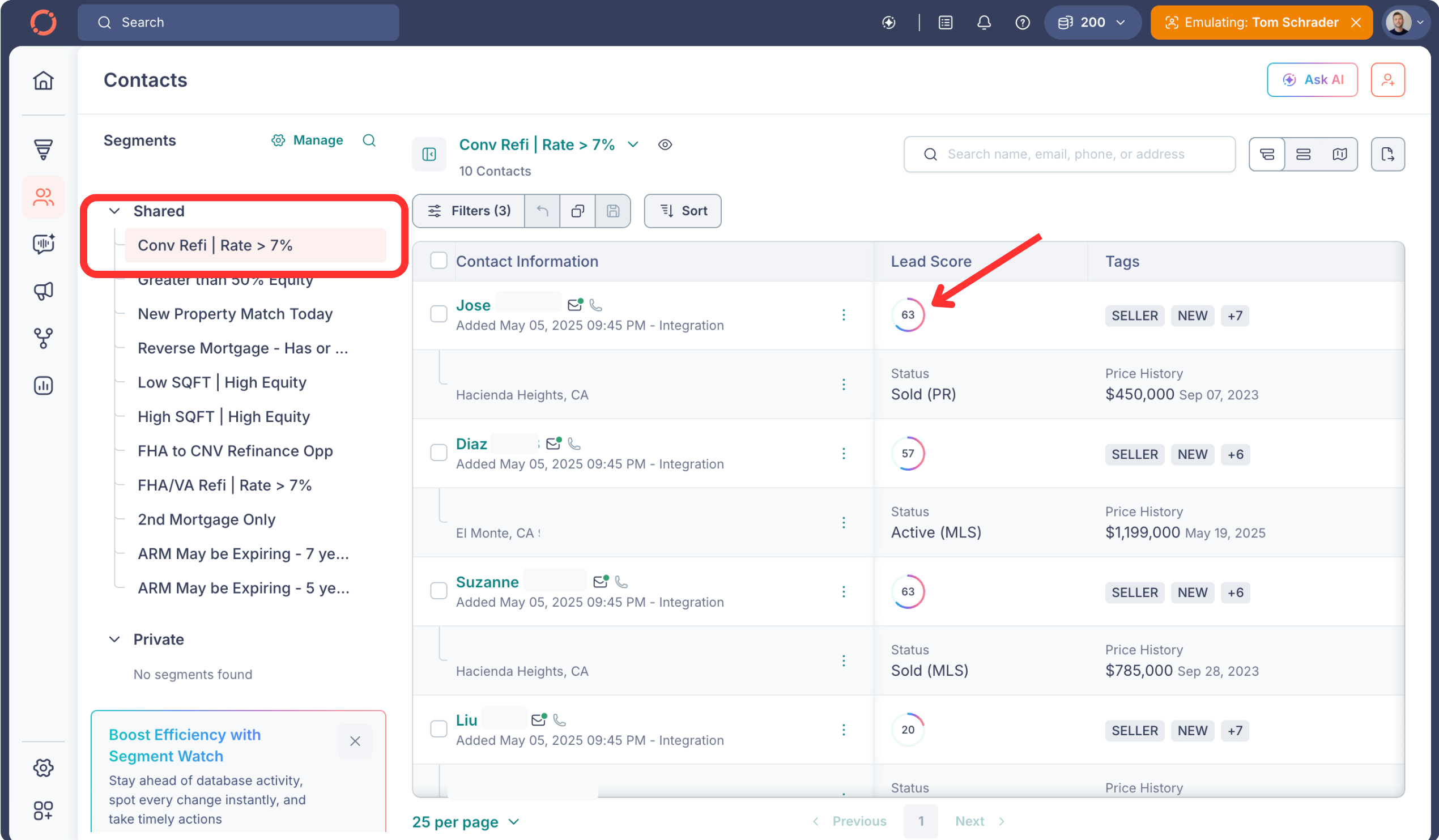 Contacts_Segments_Mortgage - Refi