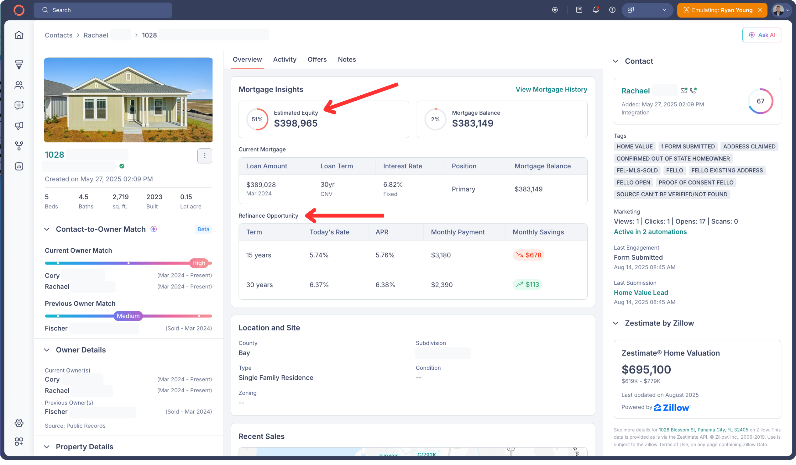 Mortgage Insights - Estimated Equity