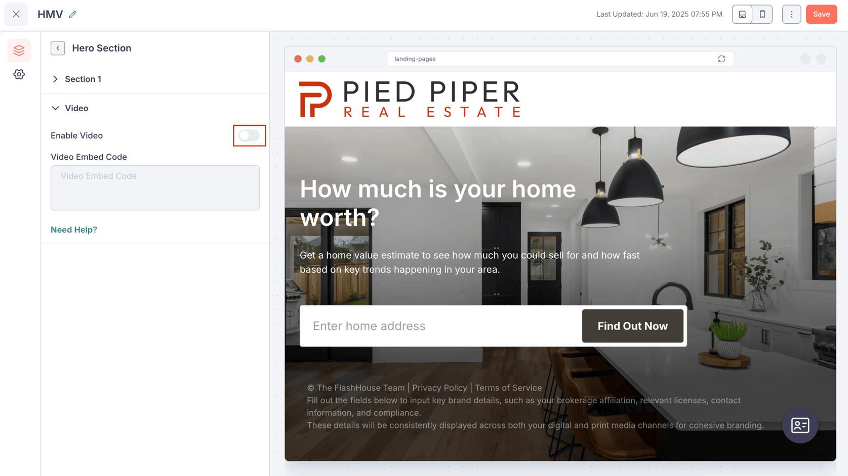 How to add a video block on a landing page