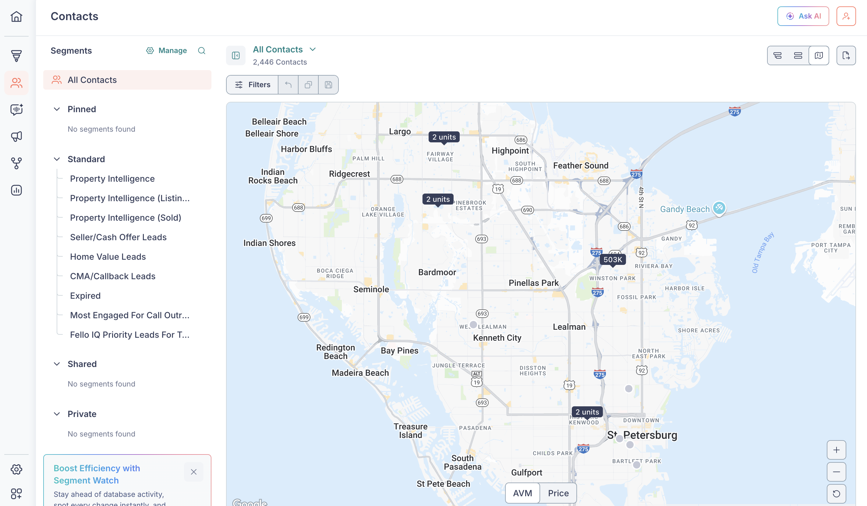 Map view for property records