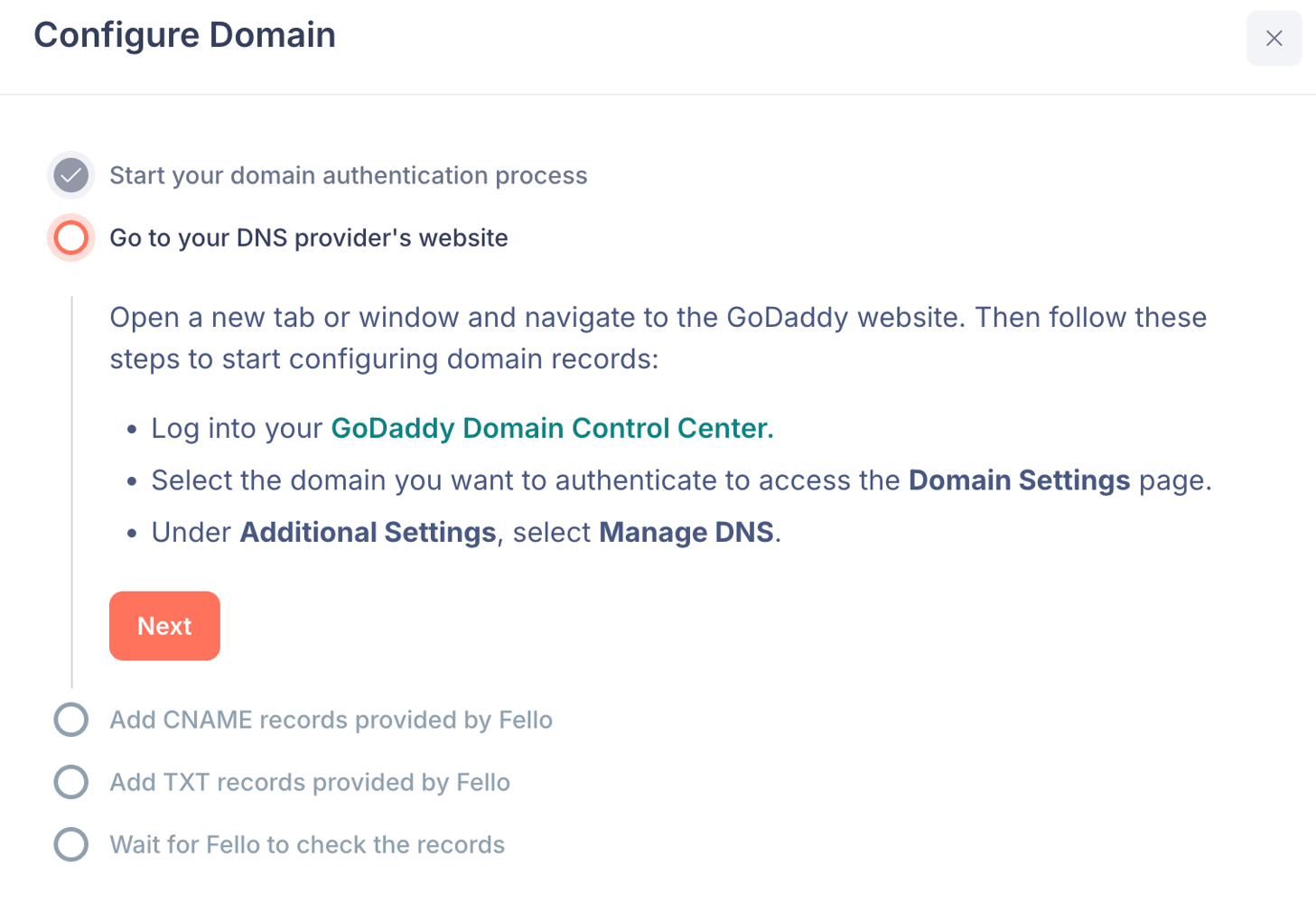 How to set up your own email sending domain in Fello