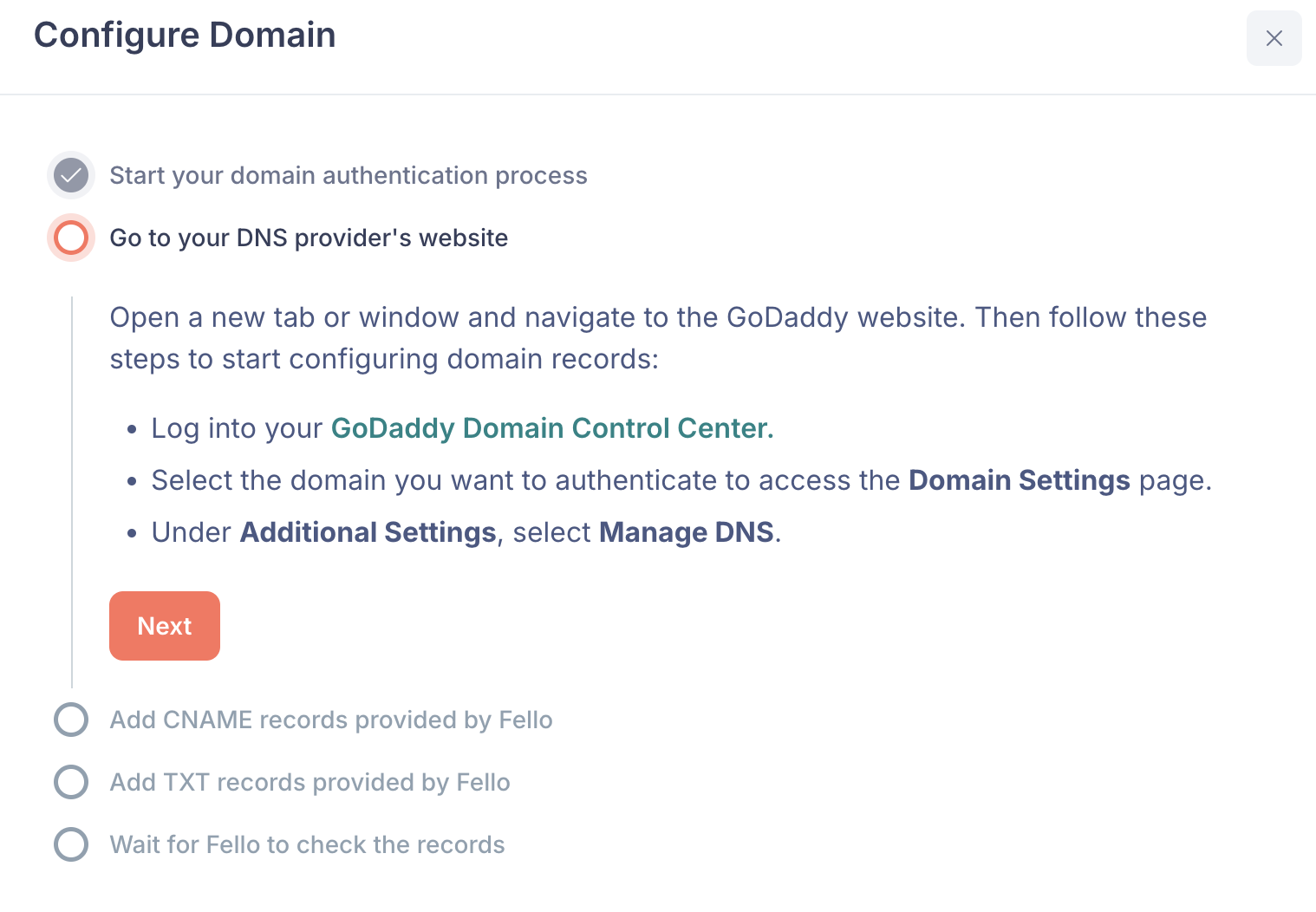 How to set up your own email sending domain in Fello
