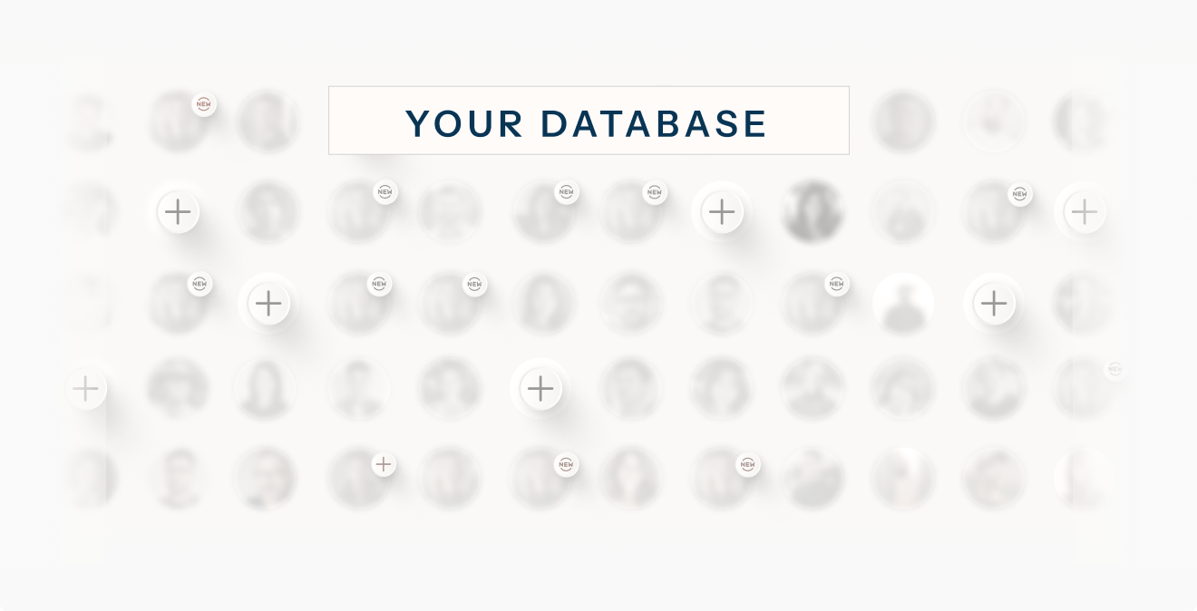 Database grid showing unworked contacts