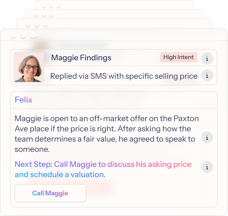 Maggie findings card